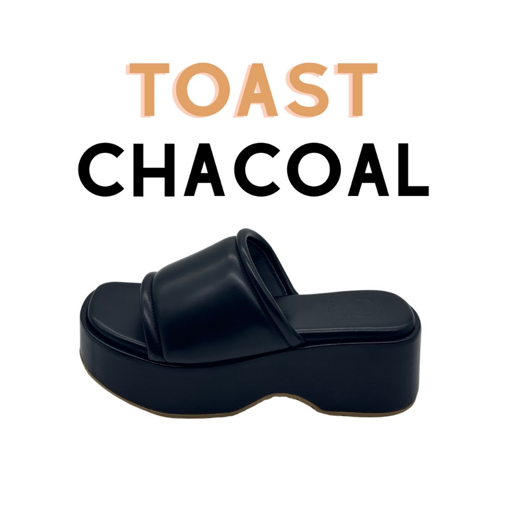 TOAST size 36-45 รองเท้าส้นตึก พื้นนุ่ม ทูโทน ใส่สบาย นุ่มนิ่ม