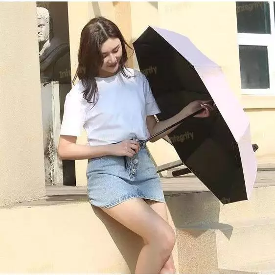 ร่มพับ ร่ม กันฝน ร่มพกพา ร่มกันแดด  ร่มกันUV ร่มกันฝน ด้านในดำ YS-01 thumbnail 4
