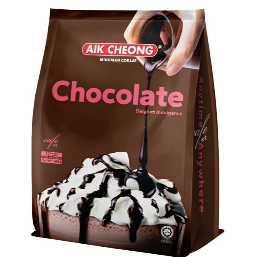 เครื่องดื่ม ช็อคโกแลต Aik Cheong Hot Chocolate 3 In 1 12 ซอง เครื่องดื่มช็อกโกแลต
