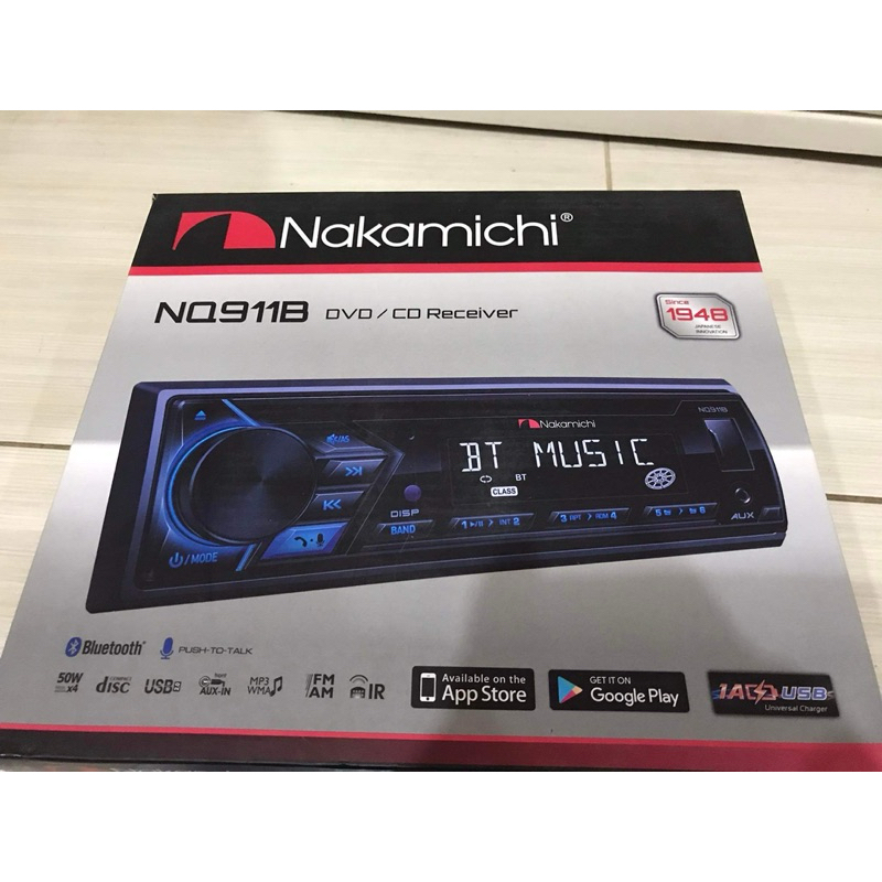 1795บาท 1ดิน DVD BLUETOOTH USB ยี่ห้อ NAKAMICHI ติดรถยนต์