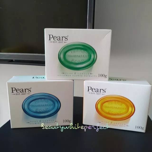 ⬛⬜ Pears Transparent Soap (Pure & Gentle) สบู่ แพร์ เพียว แอนด์ เจนเทิล 100 g. 💚💙🧡