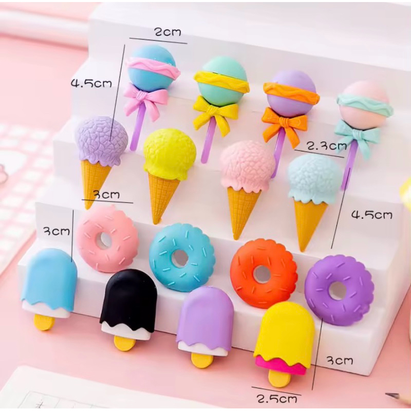 (4ชิ้น/ต่อเซ็ต)ชุดยางลบขนมหวานการ์ตูน เซ็ตยางลบ น่ารักมินิ - รูปที่ 6