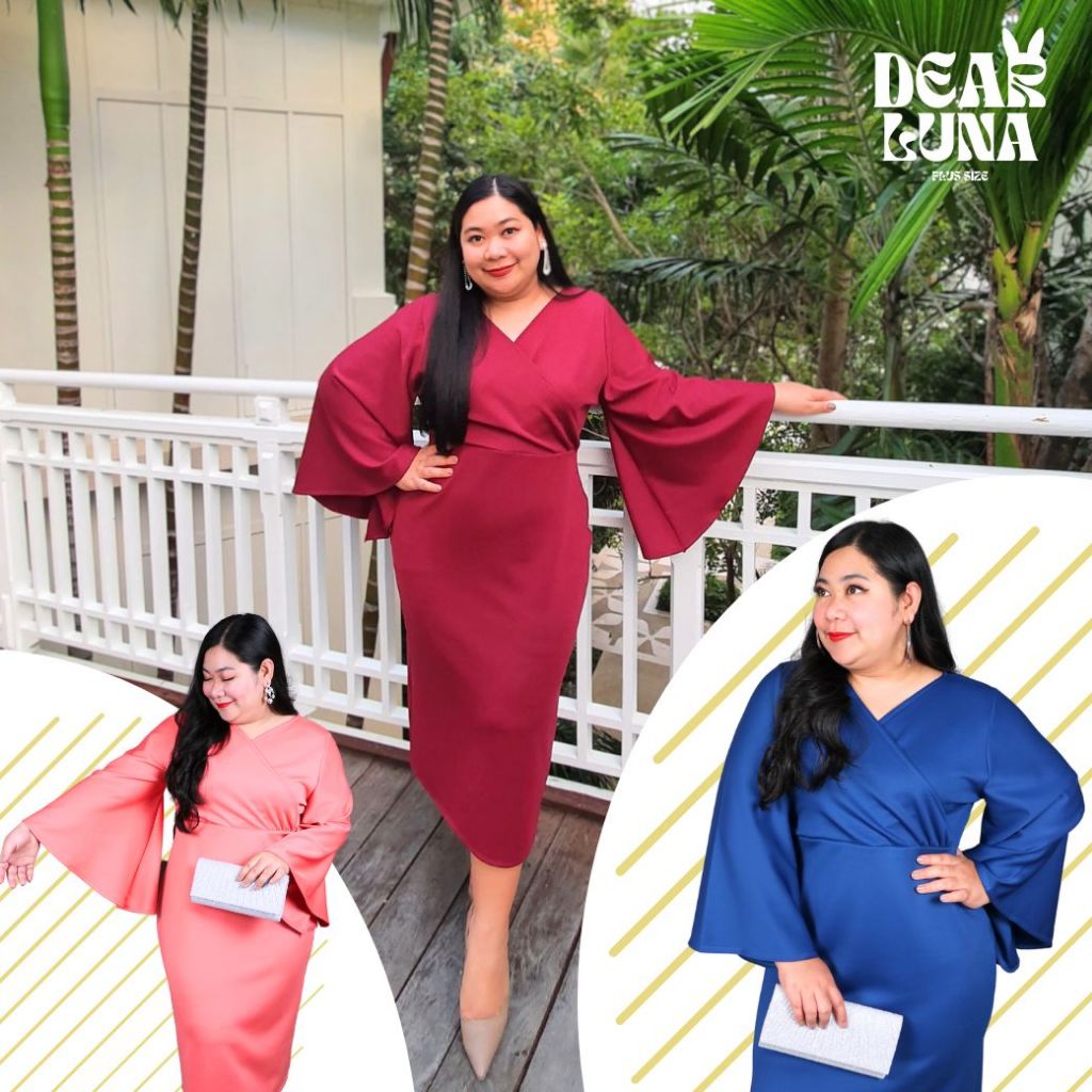 Praewday | ชุดออกงาน ชุดราตรีสาวอ้วน ชุดเพื่อนเจ้าสาว สาวอวบอ้วนไซส์ใหญ่ plussize | G04 VIOLET DRESS