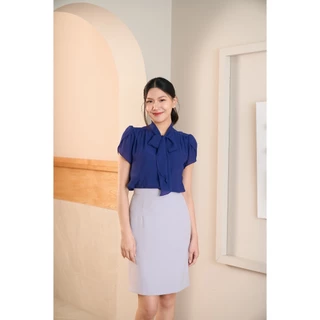 "Bora Blouse"แขนสั้นรุ่นผูกโบว์-แขนกลีบบัว ใส่ทำงาน สมัครงาน สมัครแอร์ เที่ยว ได้ครบ ผ้าชีฟองเนื้อนิ่ม งานสวมหัว