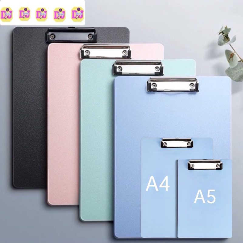 คลิปบอร์ดสีพาสเทลA4/ A5 , DL Office แผ่นรองเขียน คลิปบอร์ดแฟ้ม Clipboard ผลิตจากพลาสติกคุณภาพดี BB