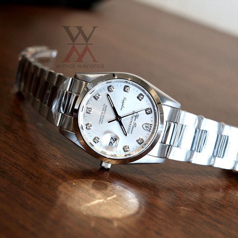นาฬิกา OP (Olym Pianus) รุ่น 8934M-616 SPORTMASTER Sapphire Quartz (หน้าเงิน-เรือนเงิน)