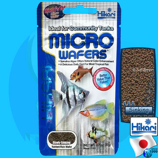 Hikari Micro Pellets / Micro Wafers อาหารปลาน้ำจืดทุกชนิด fish food ฮิคาริ ไมโคร เวเฟอร์ ปลาเขตร้อน micro wafer 20g 45g