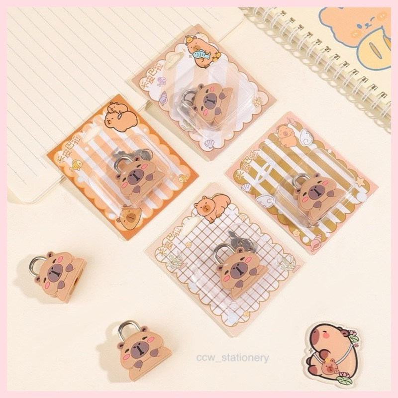 (มาใหม่) แม่กุญแจ คาปิบาร่า Capybara ขนาด ขนาดตัวแม่กุญแจสูงประมาณ 3.5cm น้องน่ารักไม่ไหว ของมันต้องมีแล้วมั๊ย