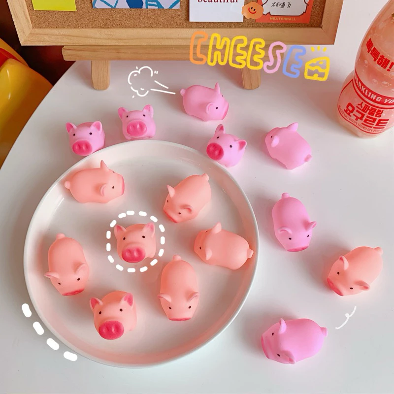 ตุ๊กตาบีบมีเสียง หมูของเล่นคลายเครียด