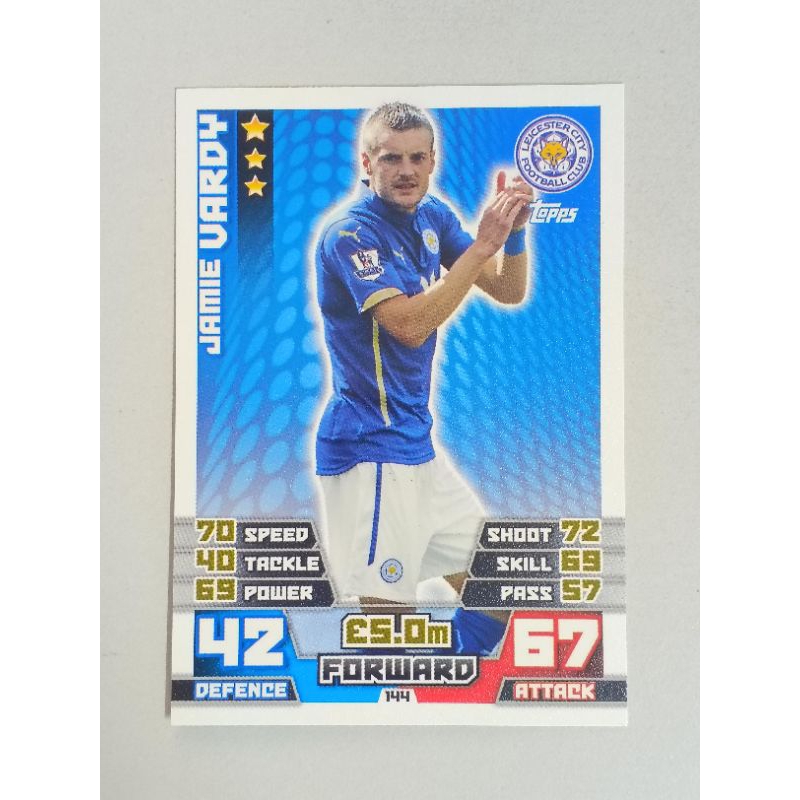 การ์ดฟุตบอล MATCH ATTAX 2014/15 LEICESTER CITY SOCCER CARD