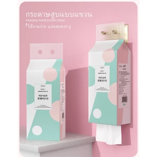 [ 5 ห่อ ] GB/T 20808* ทิชชู่แบบดึงแขวนได้ หนา 4 ชั้น 1000 แผ่น หนานุ่ม กระดาษทิชชู่เช็คหน้าได้