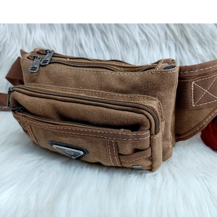 กระเป๋าคาดเอวใบกลางผ้า กระเป๋าคาดเอวผู้ชาย คาดเอวหญิง - รูปที่ 2