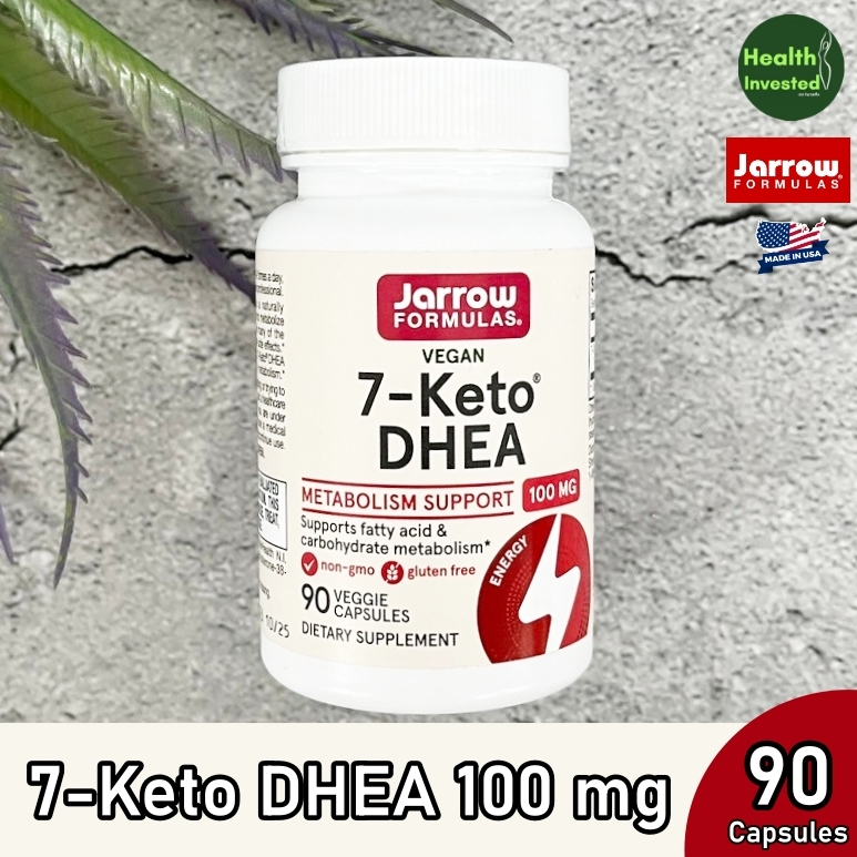 <Jarrow Formulas> 7-Keto DHEA 100 mg 90 Veggie Capsules 7-คีโต ดีเอชอีเอ