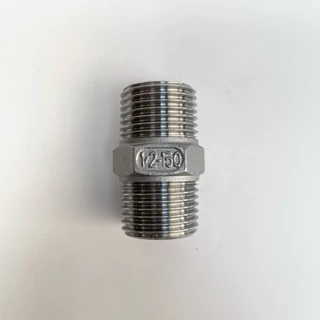 นิปเปิ้ลสเตนเลส 1/4"-1.1/2" เกรด304 เกลียวประปา