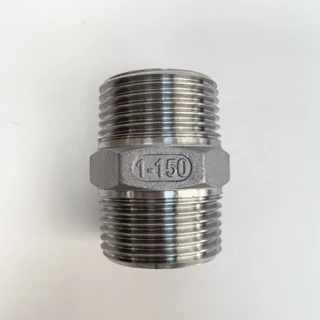 นิปเปิ้ลสเตนเลส 1/4"-1.1/2" เกรด304 เกลียวประปา