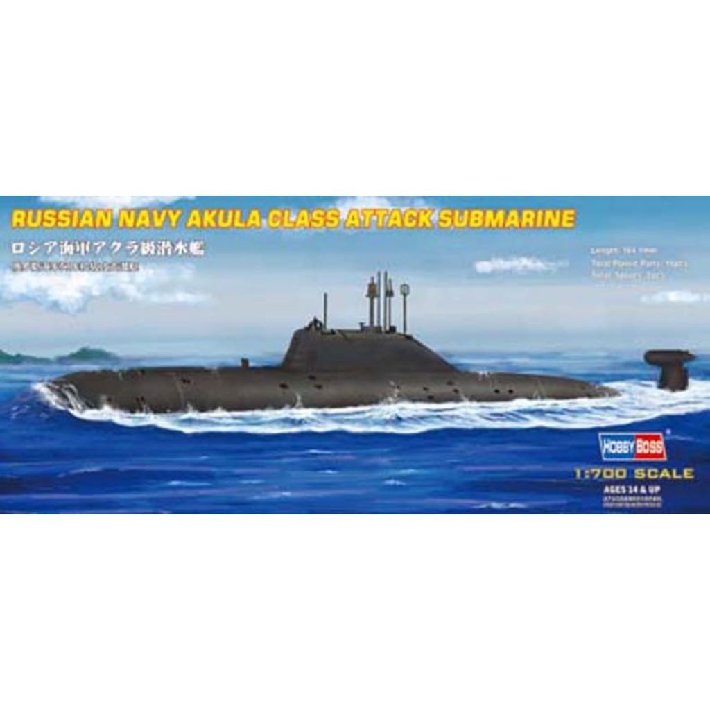 พลาสติก โมเดล ประกอบ HobbyBoss สเกล 1/700 Russian Navy Akula class attack submarine (87005)