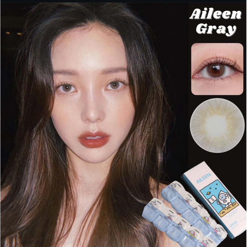 Lenssis Aileen gray แบบรายวัน 1 กล่อง 5 คู่ พร้อมส่ง ✨