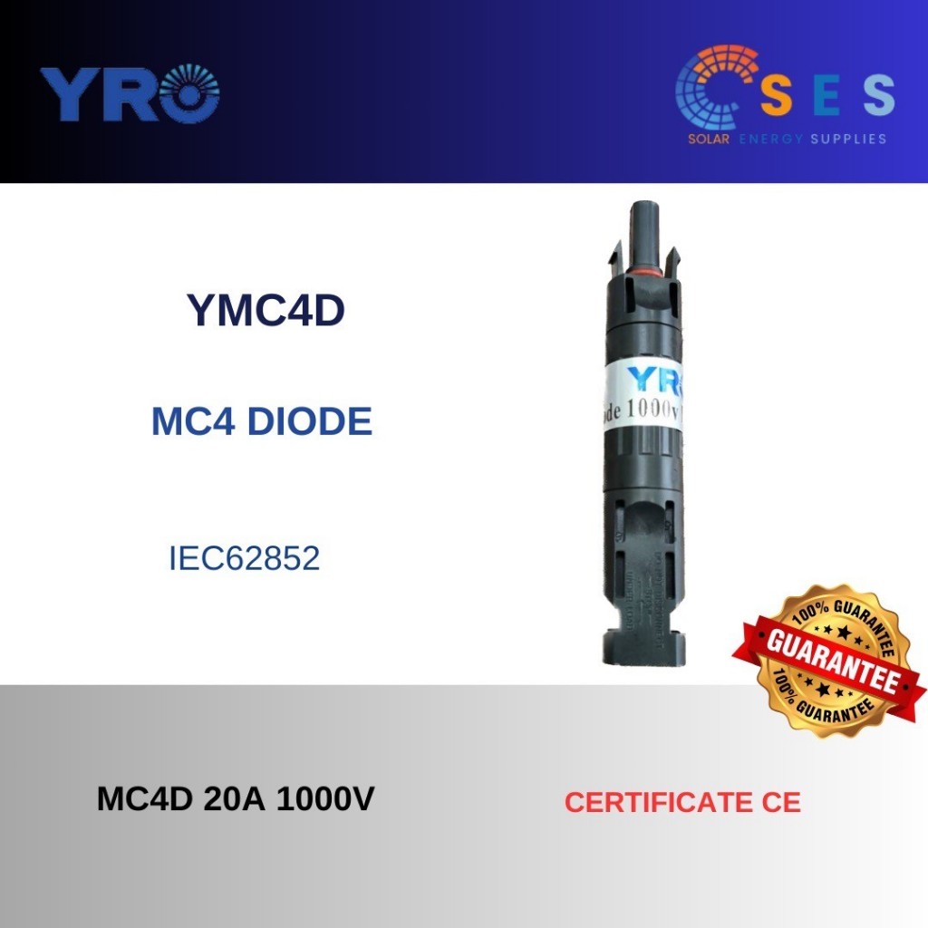 YRO MC4 Solar Diode 20A 1000V  สำหรับแผงโซล่าเซลล์ สินค้าพร้อมส่ง