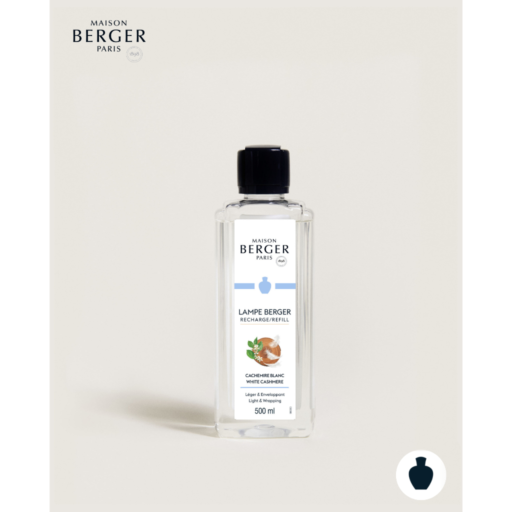 Maison berger,500ml White Cashmere refill lamp,น้ำหอมสำหรับบ้านชนิดเติมตะเกียงกลิ่น ไวท์แคชเมียร์