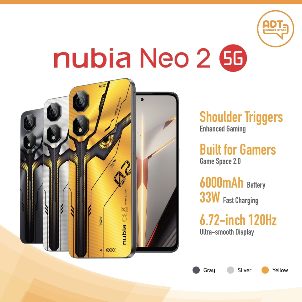 ZTE nubia Neo 2 5G | สมาร์ทโฟน เล่นเกมส์ฟิน ไม่มีสะดุด | RAM 8GB ROM 256GB (รับประกันสินค้า 1 ปี)