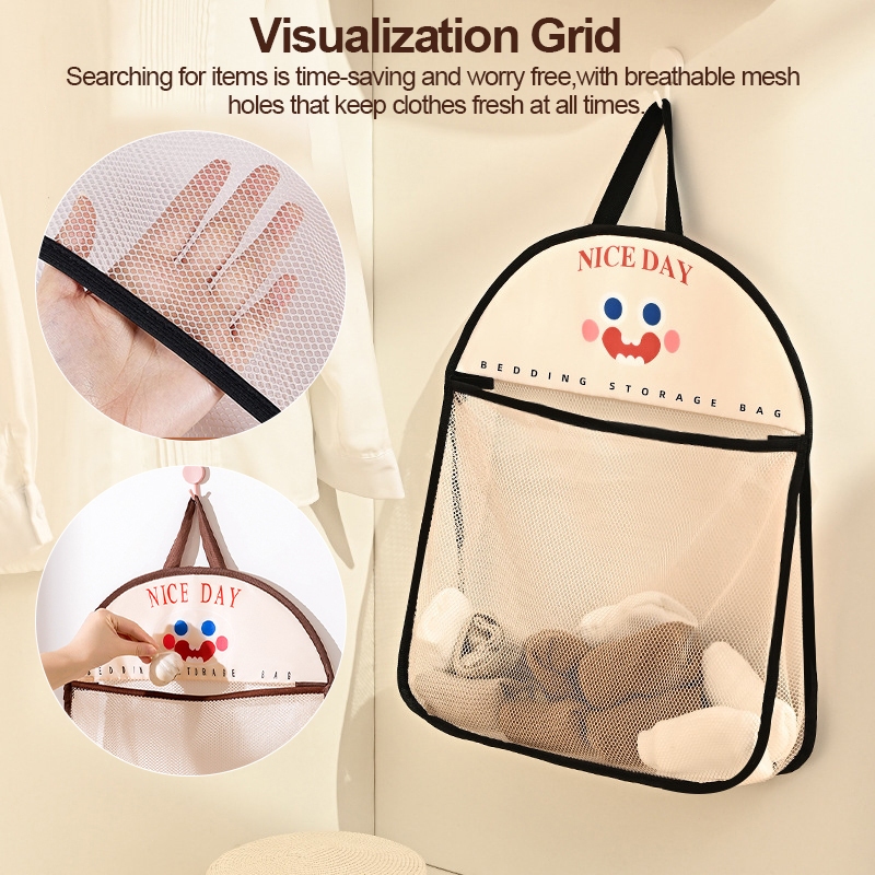 ถุงตาข่าย ซองเก็บของ กระเป๋าเก็บแบบแขวน กระเป๋าจัดเก็บชุดชั้นใน ระบายอากาศ กันความชื้น