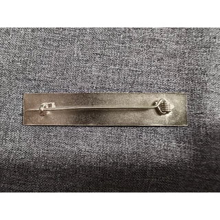 เข็มกลัด ทำแพรแถบ ชุบเงิน ขนาด 6.5x1.3 cm