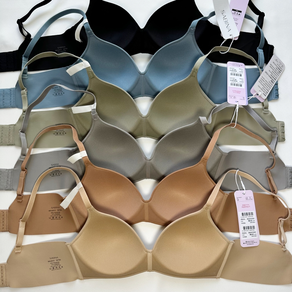 รหัส SBXU8310 SBXU8310/1 Sabina ซาบีน่า เสื้อชั้นใน INVISIBLE WIRE (ไม่มีโครง) SEAMLESS FIT รุ่น Pretty Perfect