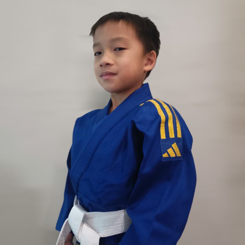 ชุดยูโด/ยูยิตสู​ สีน้ำเงิน (100cm-170cm) adidas Judo/Jiu-jitsu -Club (J350)