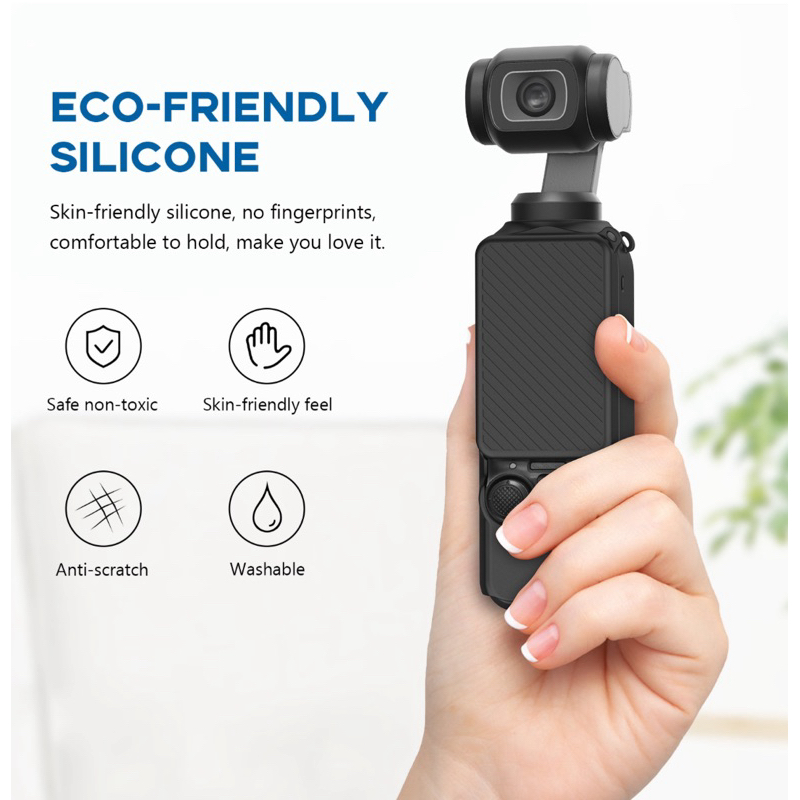PULUZ เคส ซิลิโคน สำหรับ DJI OSMO POCKET3  พร้อม ฝาปิดหน้าจอ  PULUZ Silicone Case with display Screen Cover for POCKET3