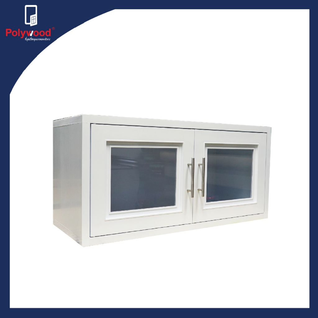 ส่งฟรี Polywood โพลีวูด - ตู้แขวนเสริม ชุดครัว ABS รุ่น M-SERIES+ ขนาด 86x41x34 CM. สีขาว และสีลายไม้