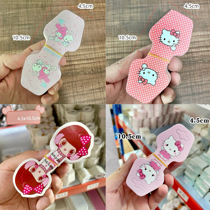 💗พร้อมส่ง💗กระดาษ แป้นยางรัดผม แป้นสร้อย 100 แผ่น
