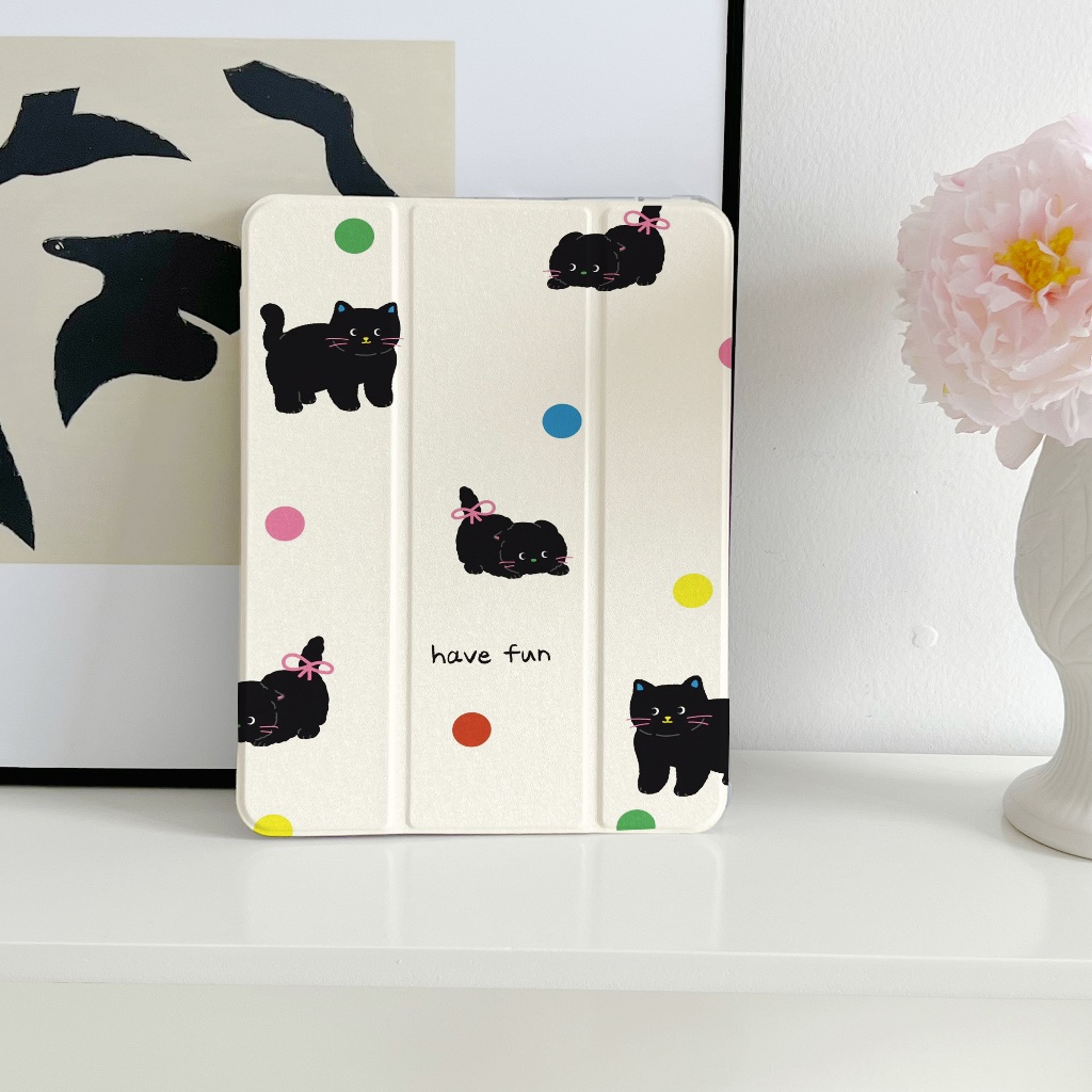 พร้อมส่ง เคส iPad Air5 Air6 11 MINI7 ซิลิก้าเจล พร้อมถาดใส่ปากกา Have Fun case iPad gen9 pro11 2024