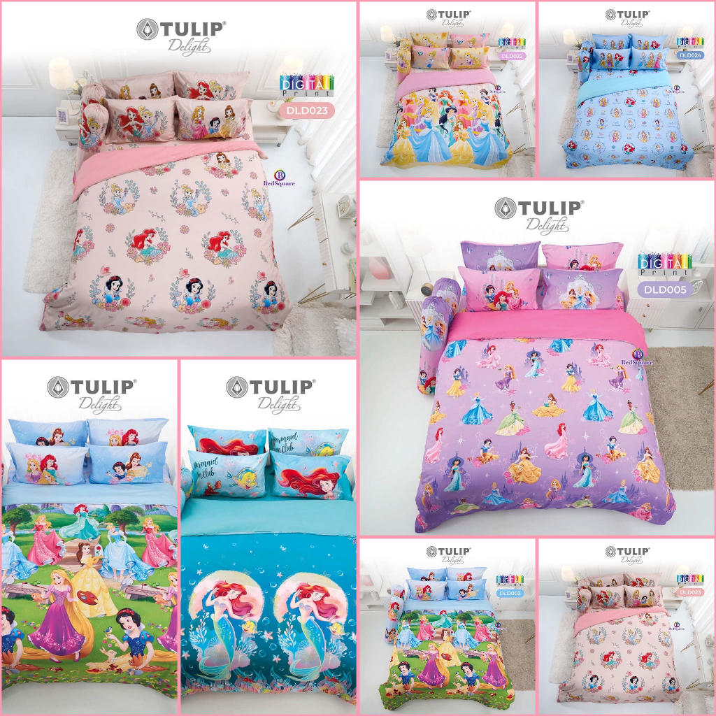 Tulip Disney Princess ผ้าปูที่นอน+ผ้านวม Digital Print ลายเจ้าหญิงดิสนีย์ /Tulip Delight