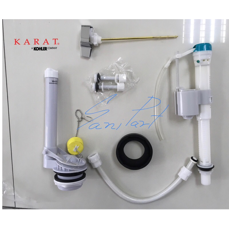 Sani Part อุปกรณ์หม้อน้ำชักโครก (ครบชุด) 1609333 (k763) Karat 1609333-SP-CP (ใช้ทดแทน 1084101)