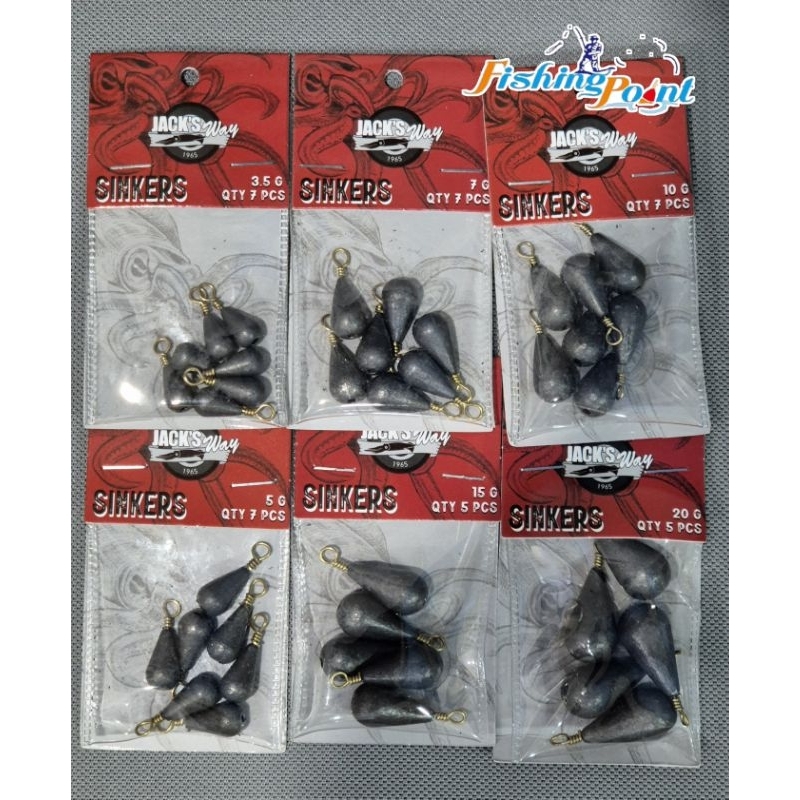 ตะกั่ว Drop shot ค่าย Jackway 3.5กรัม-20กรัม