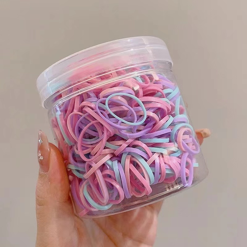 พร้อมส่งจากไทย ยางรัดผม หนังยางรัดผม สำหรับเด็ก ผู้ใหญ่ แบบยืด มีกระปุกให้ (คละสี) ราคา ถูกที่สุด ดีลบีเคเค แกลเลอรีภาพที่ 8