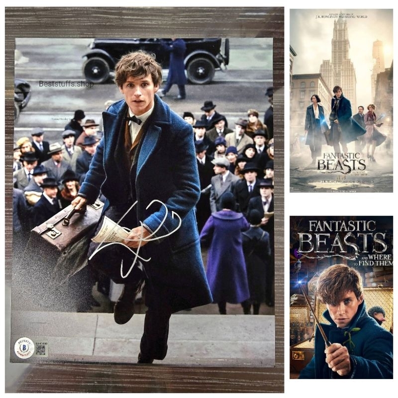รูปภาพ ลายเซ็นต์ Eddie Redmayne ผู้รับบท Newt Scamander จากเรื่อง Fantastic Beasts (Harry Potter) รั
