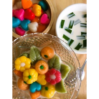 เม็ดบัวลอยแฟนซี คละรวม Home made100%ต้นตำรับสูตรคุณยายBy jasmine300กรัม