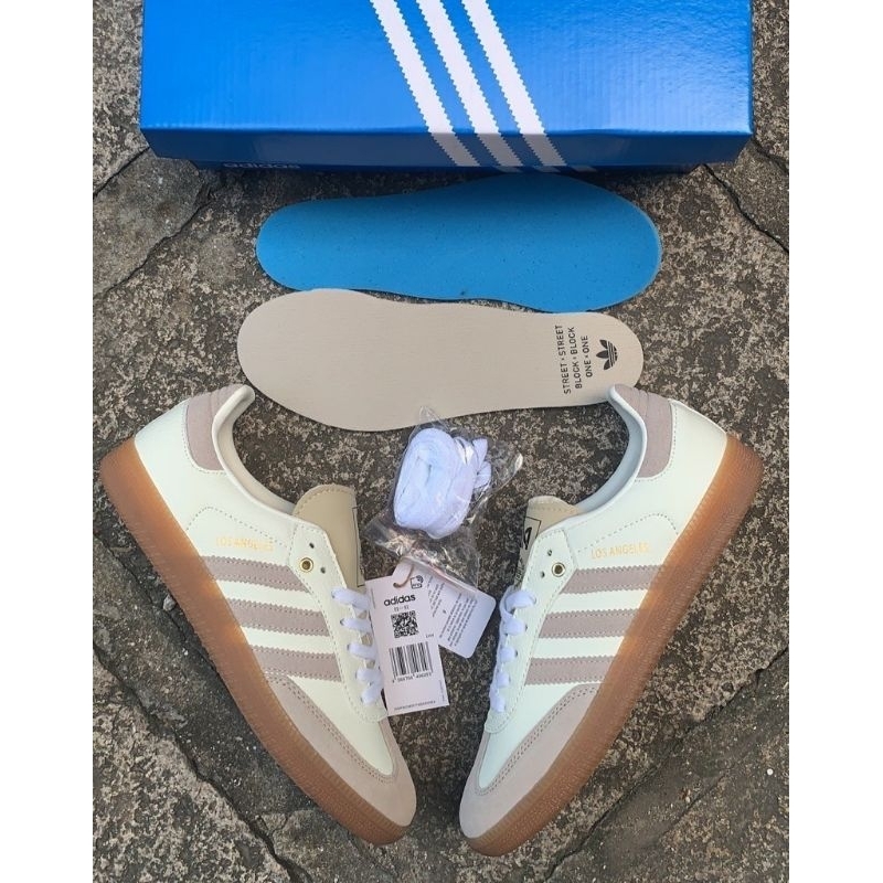 รองเท้า Adidas Samba x LAFC Off White Linen ใส่ได้ทั้ง ชาย หญิง [ ของแท้💯 พร้อมส่ง ]