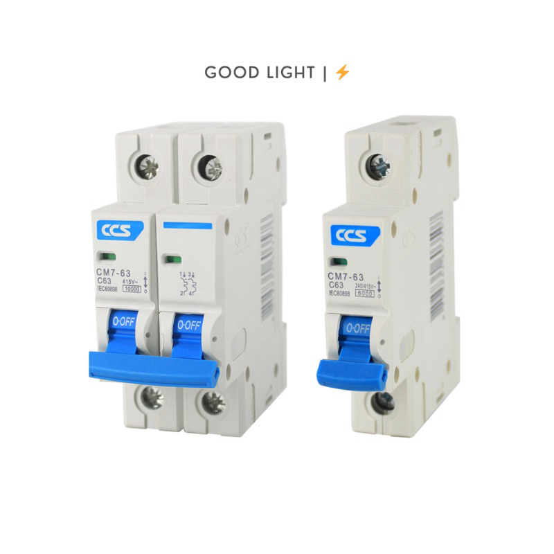 CCS มินิเซอร์กิตเบรกเกอร์ รุ่น CM7-63 1P-3P ขนาด 10A-63A