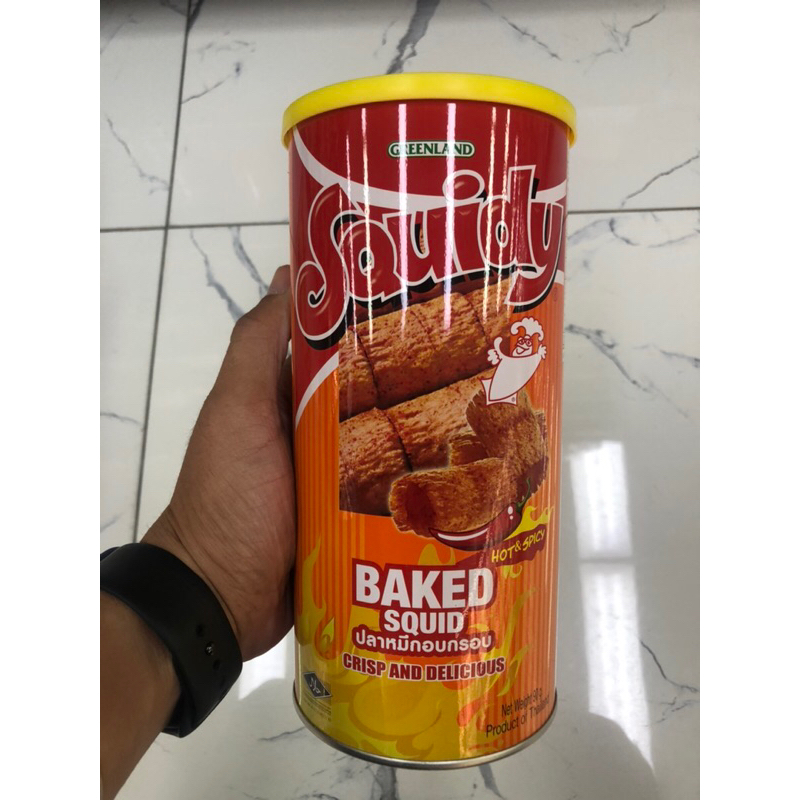 ปลาหมึกอบกรอบปรุงรส SQUIDY สควิดดี รสเผ็ด ขนาด 90g.