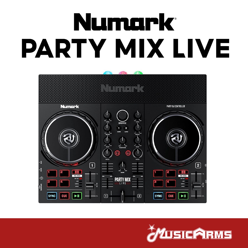 Numark Party Mix Live ดีเจ คอนโทรลเลอร์ DJ Controller Numark DJ รับประกันศูนย์ไทย Music Arms