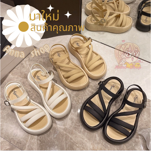 Anna shop รองเท้าแตะรัดส้นสไตล์เกาหลี พื้มนุ่มใส่สบาย น้ำหนักเบา พร้อมส่งจากประเทศไทย T292