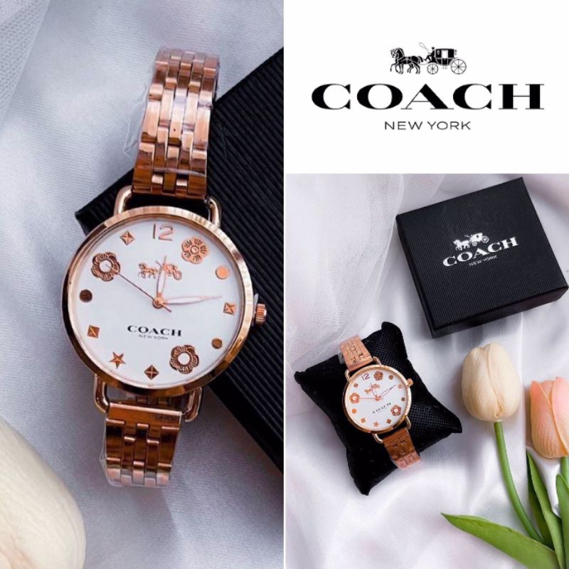 นาฬิกาข้อมือ Coach หน้าปัดดอกไม้