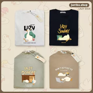 Jarikashop - เสื้อยืดลาย lazy duck( งานป้าย.. Jarika ) ( จ243 )