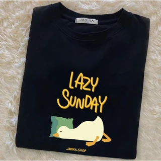 Jarikashop - เสื้อยืดลาย lazy duck( งานป้าย.. Jarika ) ( จ243 )