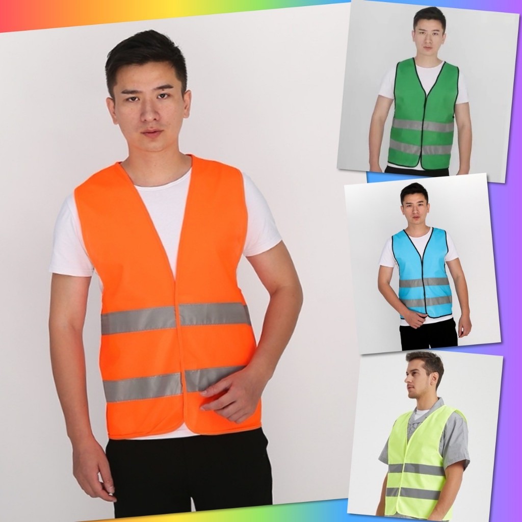 🌈 เสื้อสะท้อนแสง เสื้อกัํกสะท้อนแสง เสื้อจราจร งานก่อสร้าง Reflective Safety Vest ความปลอดภัย ทำงาน ออกไซต์งาน 🌈