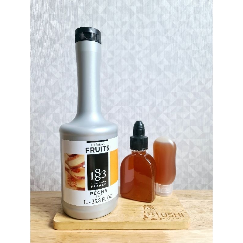 เพียวเร่พีช Peach Puree [> แบ่งขาย <] แบรนด์ 1883 Syrups made in France
