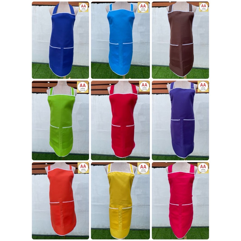 ผ้ากันเปื้อน โซล่อน 2กระเป๋า พร้อมส่ง
