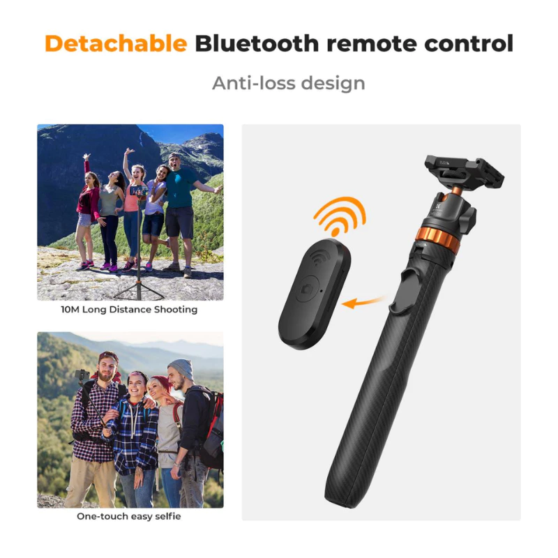 K&F MS-08 Selfie Stick Tripod ขาตั้งมือถือไม้เซลฟี่พร้อมรีโมท Bluetooth (KF09.127V1) thumbnail 5
